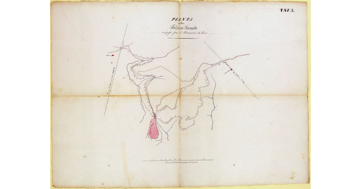 Pianta della Sezione Seconda compresa fra il Palazzaccio e la Pieve