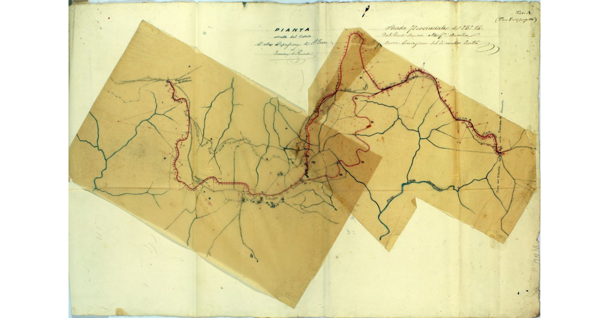 Pianta estratta dal Catasto. Dalla Depressione di Poggio Ferro al Termine di Pomonte