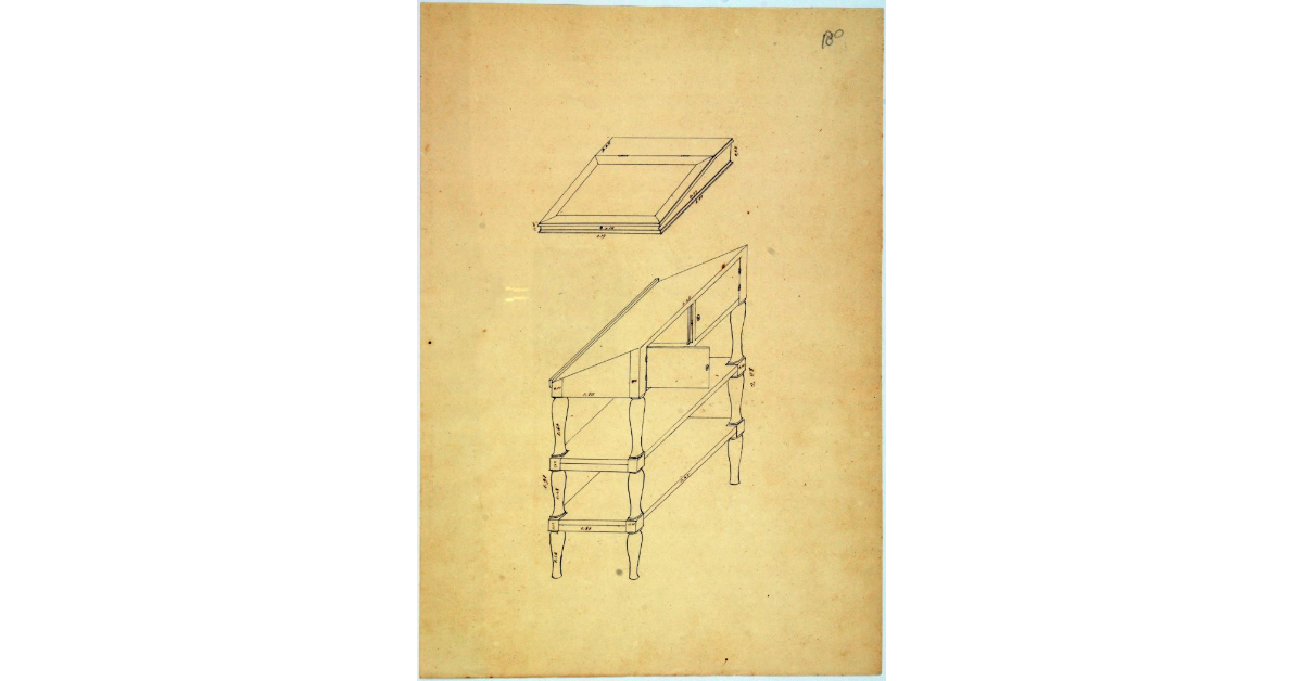 [Disegno del leggio e della piaggetta occorrenti alla Prefettura di Grosseto]