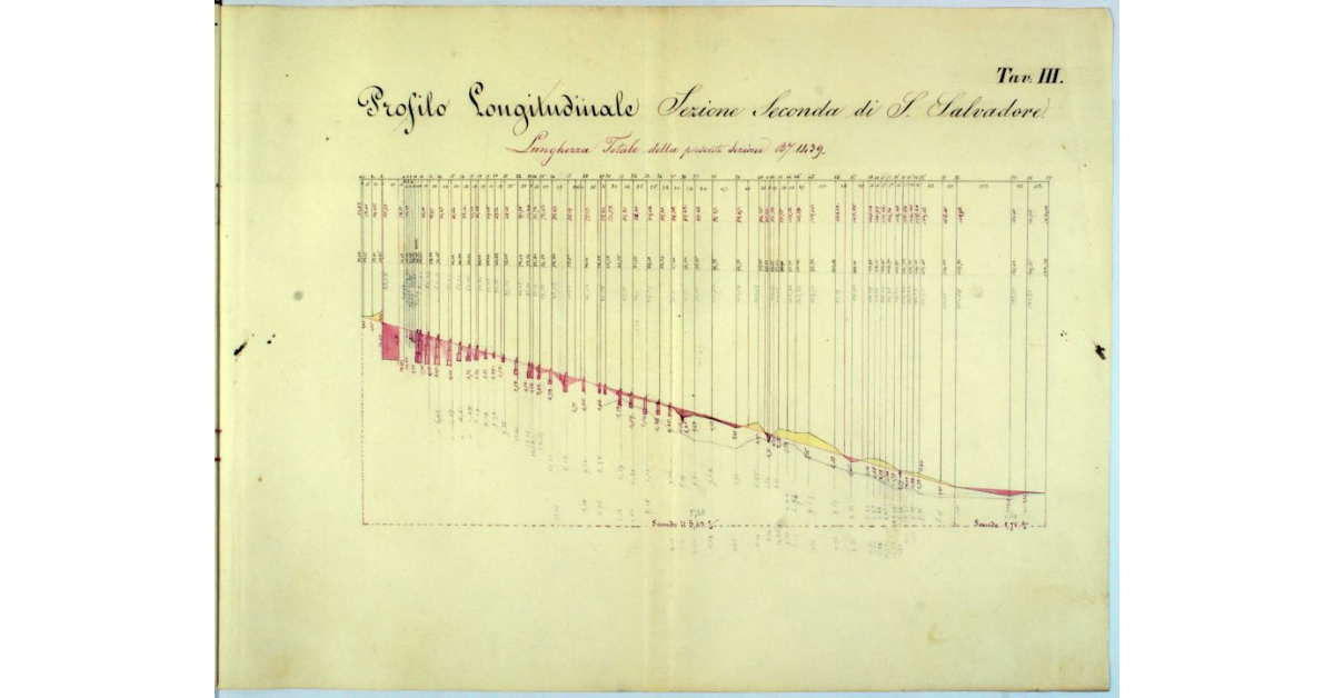 Profilo Longitudinale. Sezione Seconda di S. Salvadore