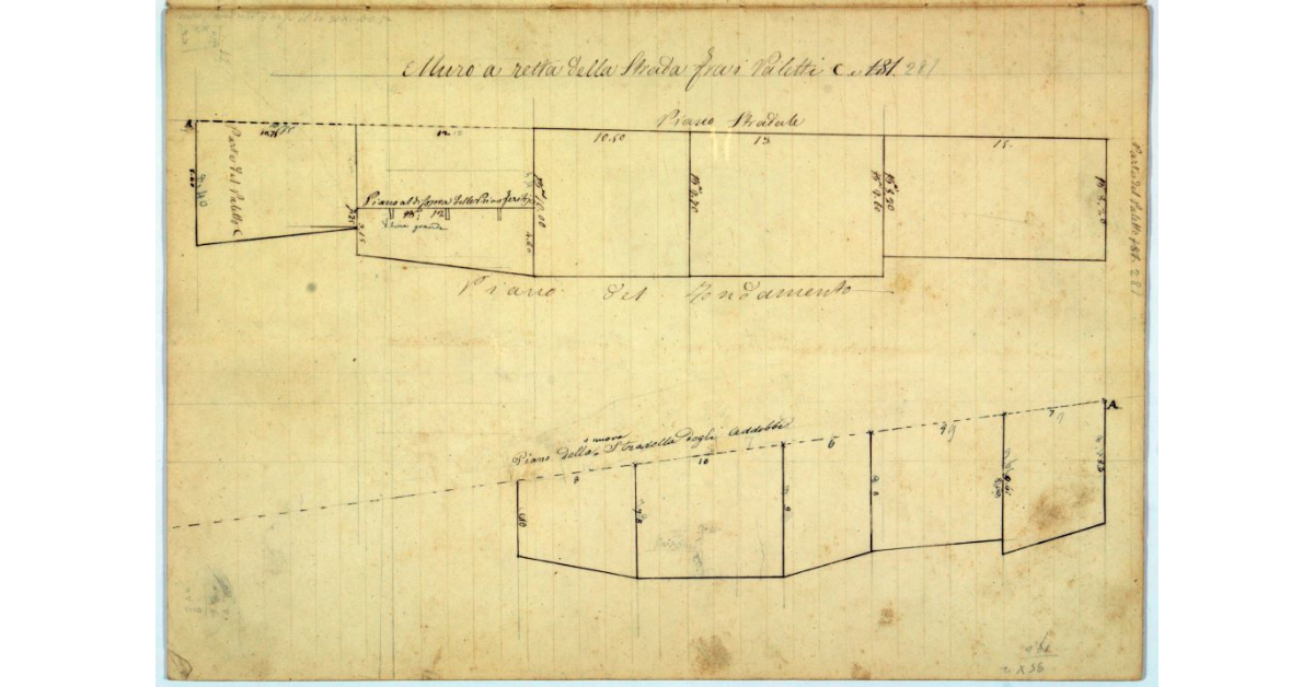 Muro a retta della Strada fra i paletti C e 281