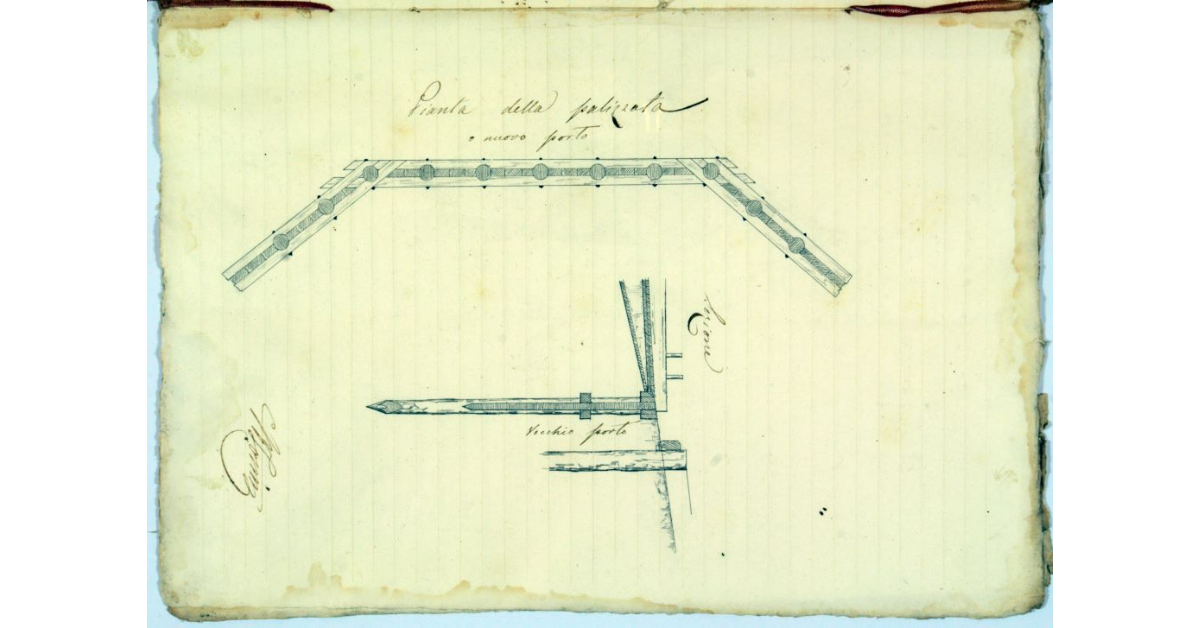 Pianta della palizzata e nuovo porto
