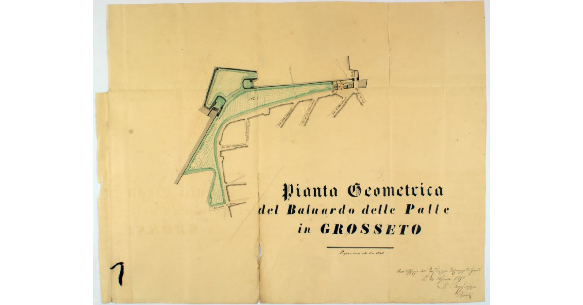 Pianta Geometrica del Baluardo delle Palle in Grosseto