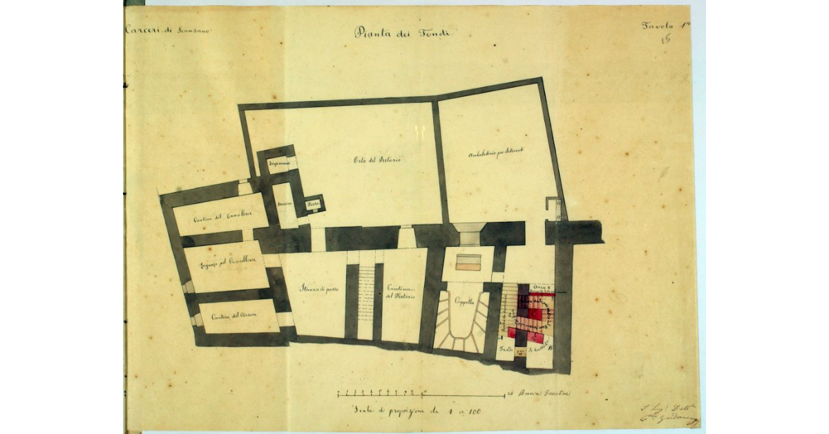 Carceri di Scansano. Pianta dei fondi