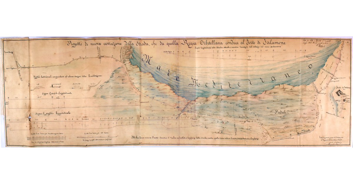 Progetto di nuova costruzione della strada, che da quella Regia Orbetellana conduce al Forte di Talamone