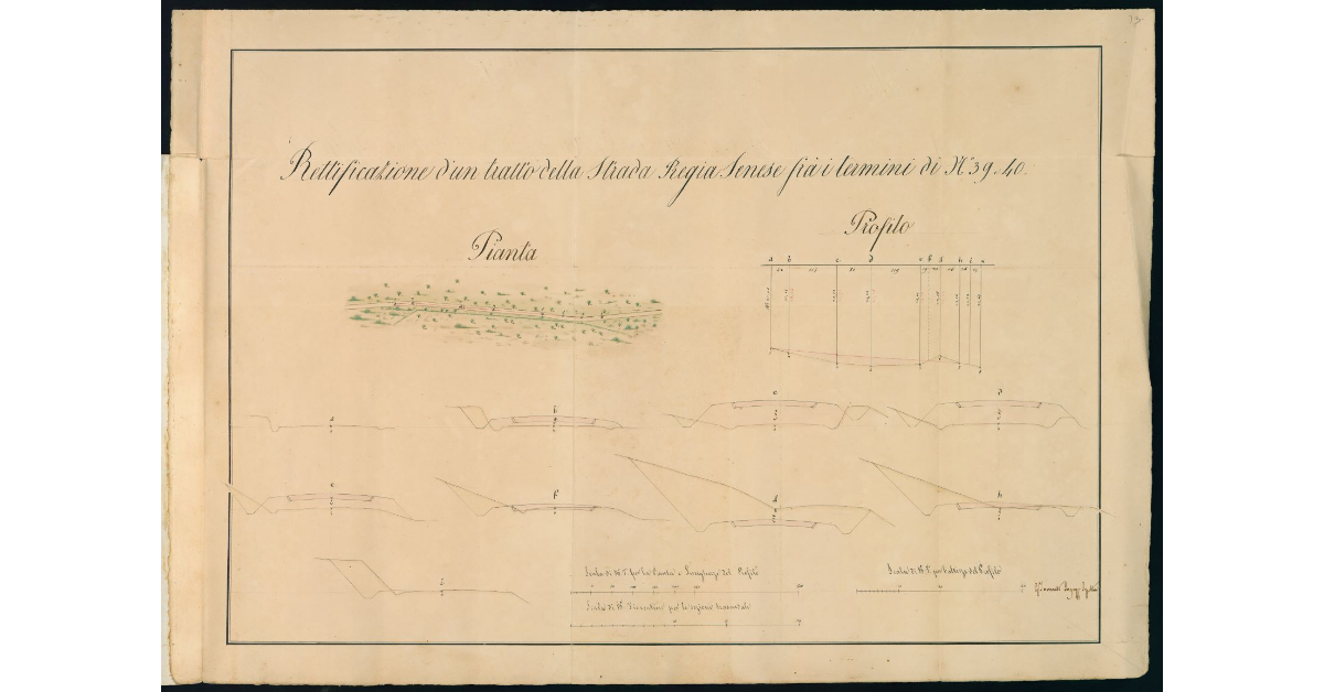Rettificazione d'un tratto della Strada Regia Senese frà i termini di N° 39 e 40