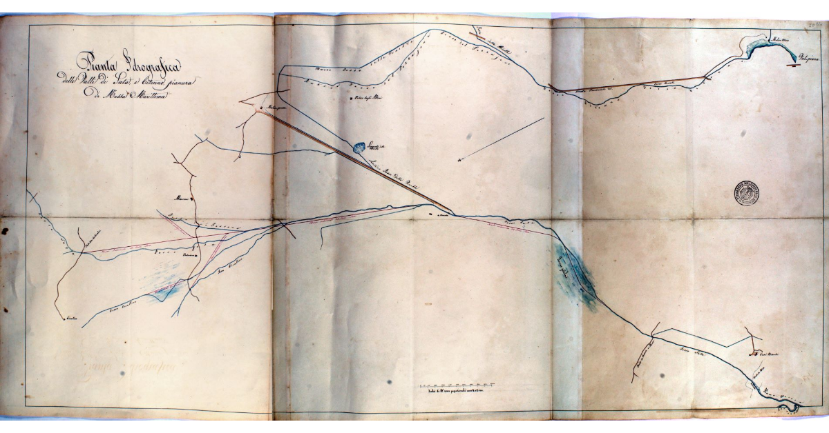 Pianta Idrografica delle Valli di Sata, e Citenno, pianura di Massa Marittima