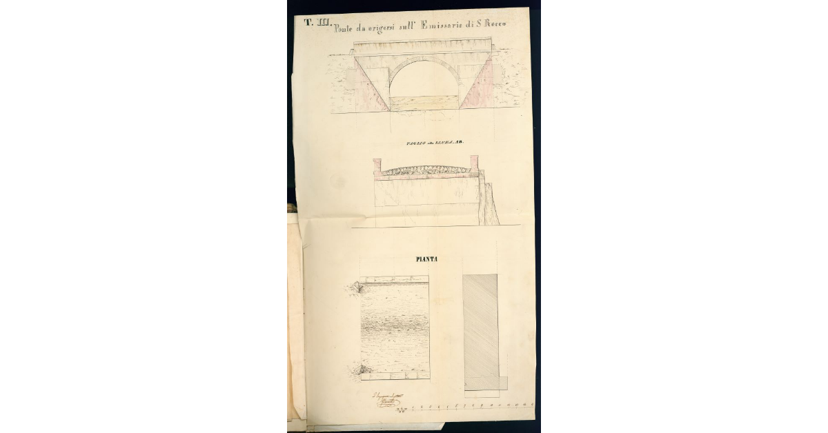 Ponte da erigersi sull'Emissario di San Rocco