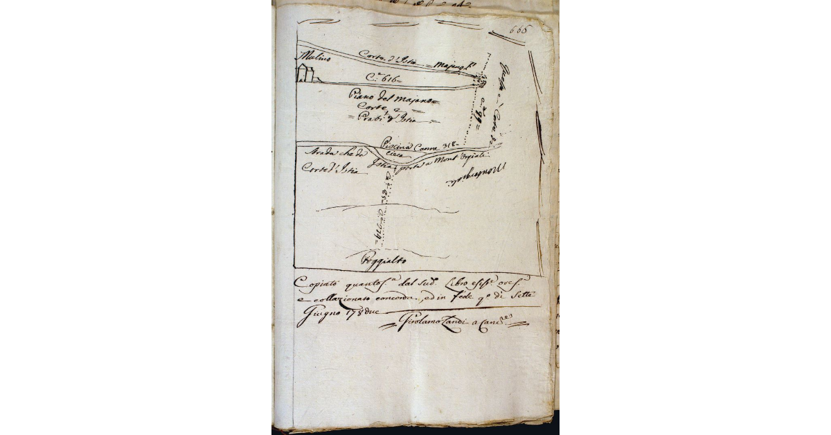 [Piano del Maiano e corte e prati d'Istia]