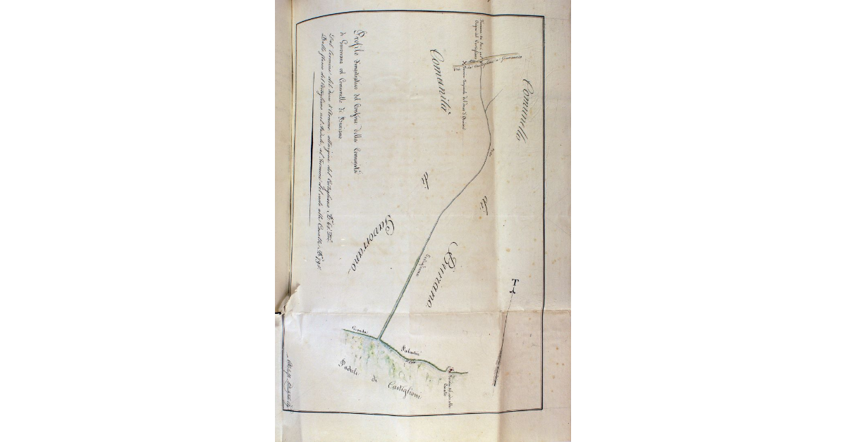 Profilo dimostrativo del Confine della Comunità di Gavorrano col Comunello di Buriano