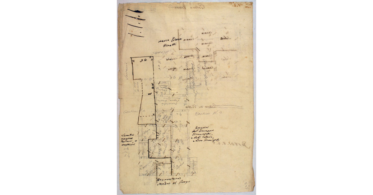 [Pianta del piano terreno del nuovo Palazzo di Giustizia che deve essere realizzato all'Isola del Giglio]