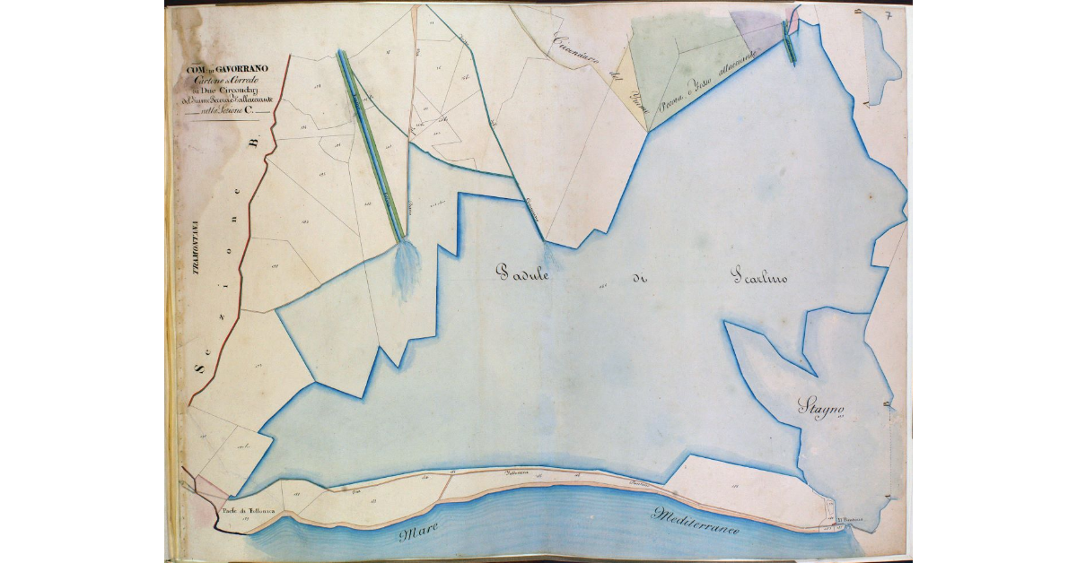 Com. di Gavorrano. Cartone di Corredo ai Due Circondari del Fiume Pecora e Fosso allacciante nella sezione C