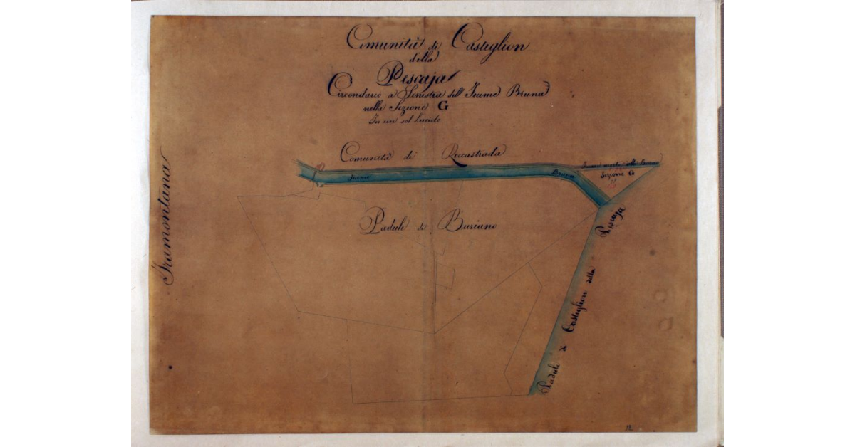 Comunità di Castiglion della Pescaja. Circondario a Sinistra del Fiume Bruna nella Sezione G. In un Lucido