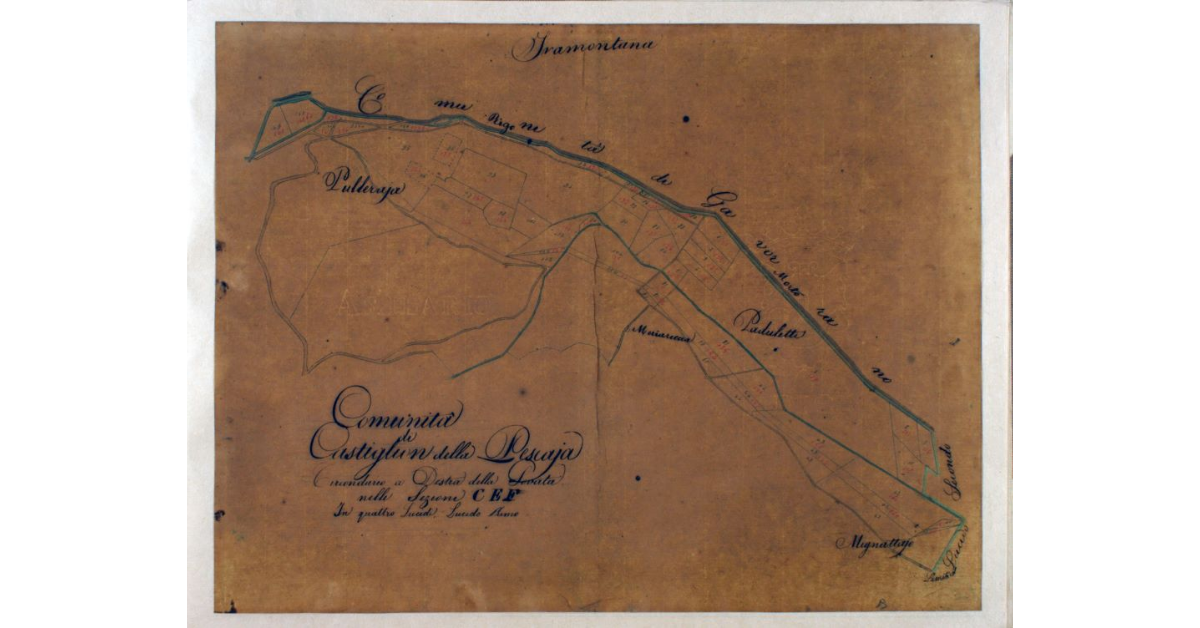 Comunità di Castiglion della Pescaja. Circondario a Destra della Sovata nelle Sezioni C E F. In quattro Lucidi. Lucido Primo