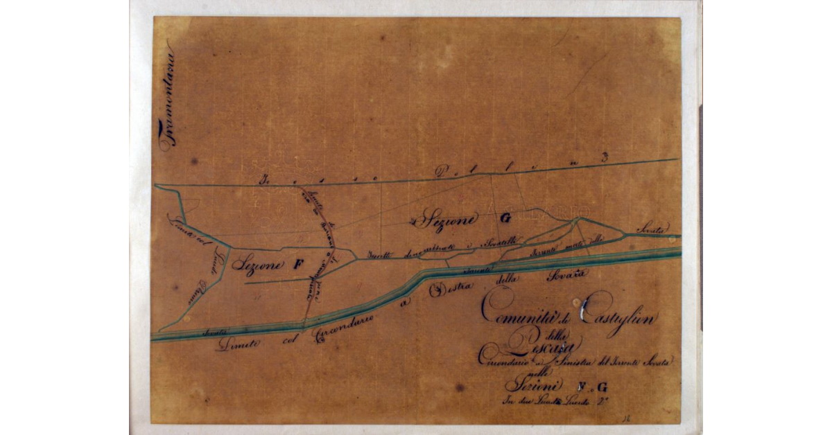 Comunità di Castiglion della Pescaja. Circondario a Sinistra del Torrente Sovata nelle Sezioni F, e G. In due Lucidi. Lucido 2°