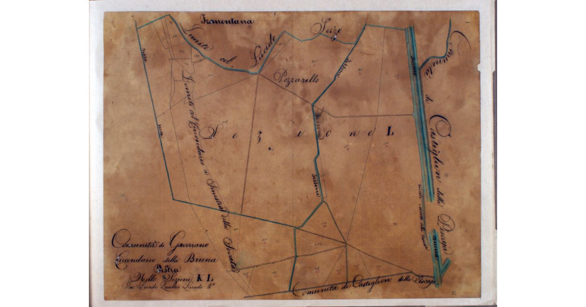 Comunità di Gavorrano. Circondario della Bruna a Destra. Nelle Sezioni K L. In Lucidi Quattro. Lucido 4°
