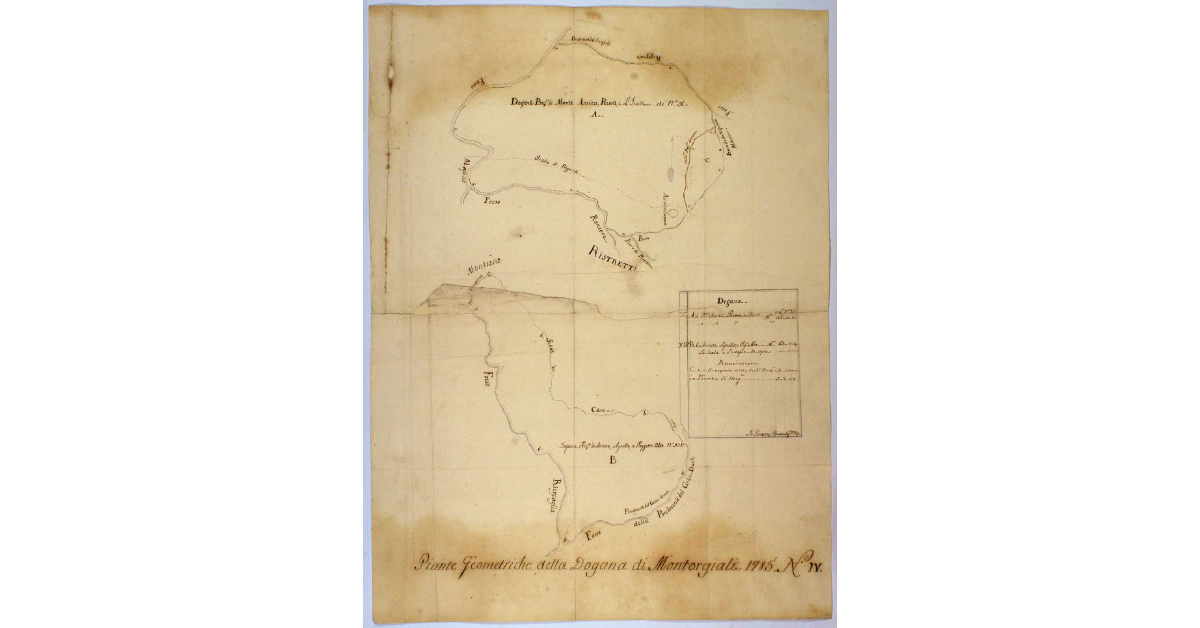 Piante Geometriche della Dogana di Montorgiali 1785