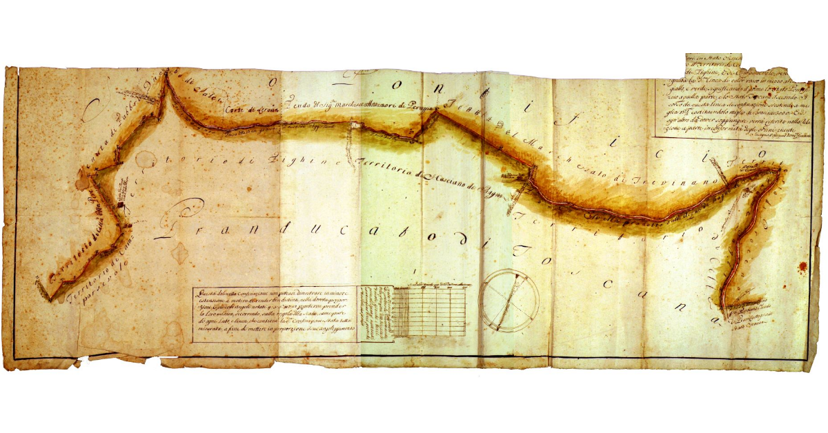 [Confine tra lo Stato Pontificio e il Granducato di Toscana in Valdichiana]