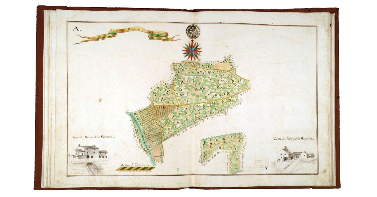 Pianta del podere di Querciuola