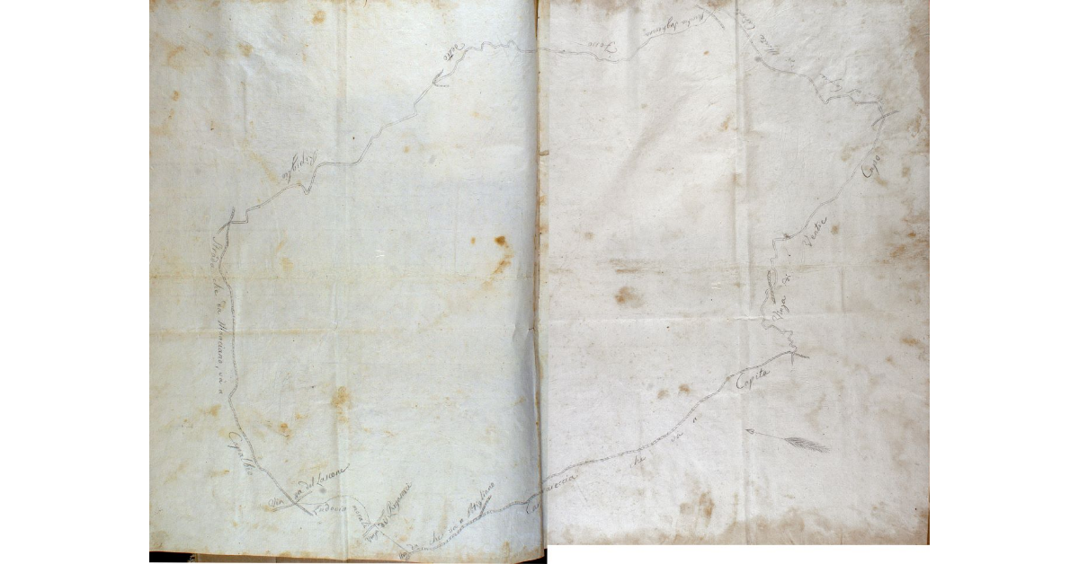 [Pianta dimostrativa dei confini della porzione I della Dogana di Capalbio]