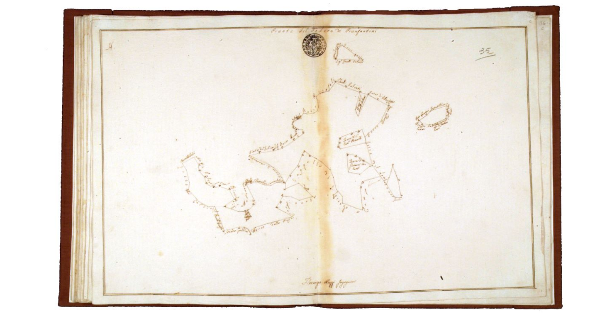 Pianta del podere di Pianfantini