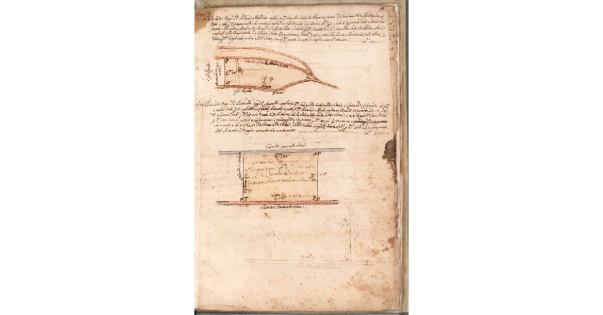 [Piante dei terreni assegnati alla Badia de’ Magi nel piano di Bibbona]