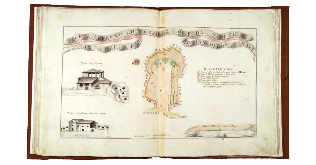 Pianta della Fornace e terreno che possiede lo Spedal Grande di Siena al Pian delle Fornaci