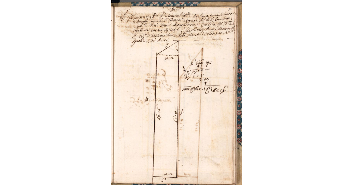 [Appezzamento di terreno tenuto a livello da Giovanni di Riccardo Mucci nella comunità di Marliana]