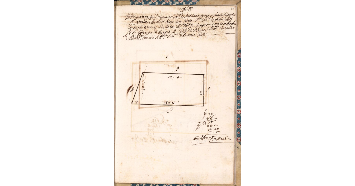 [Appezzamento di terreno tenuto a livello da Giovanni di Fabio Fedi nella comunità di Marliana]