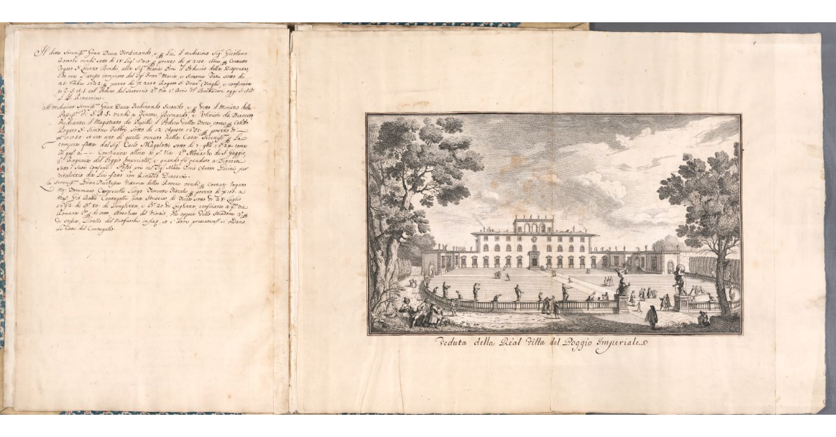 Veduta della Real Villa del Poggio Imperiale