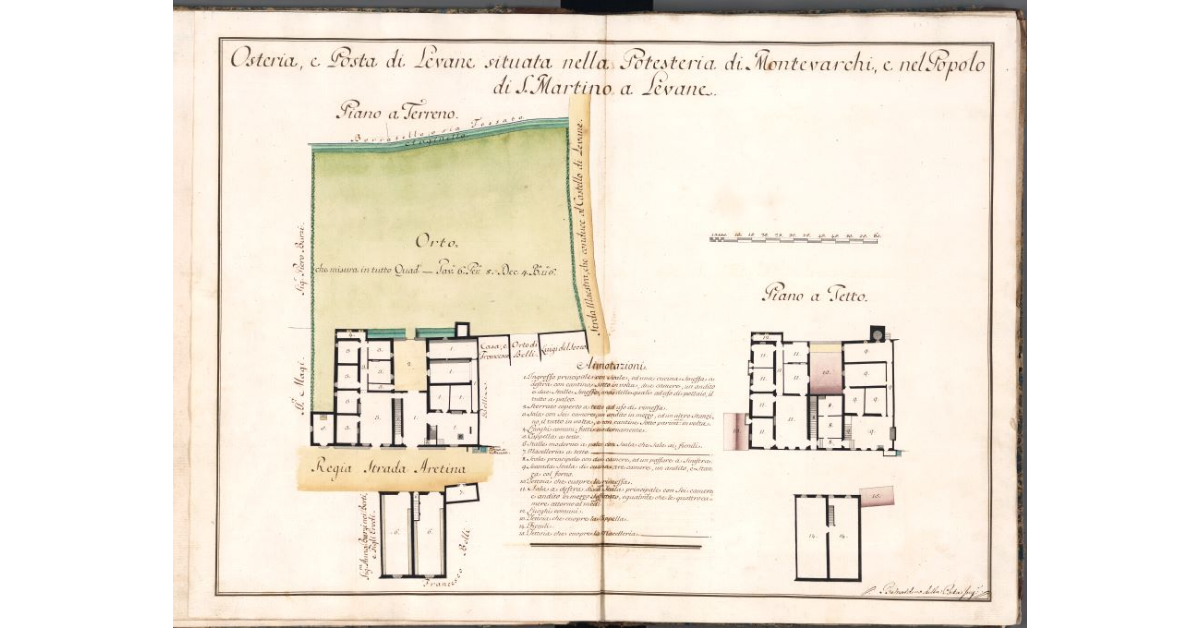 Osteria, e Posta di Levane situata nella Potesteria di Montevarchi, e nel Popolo di S. Martino a Levane