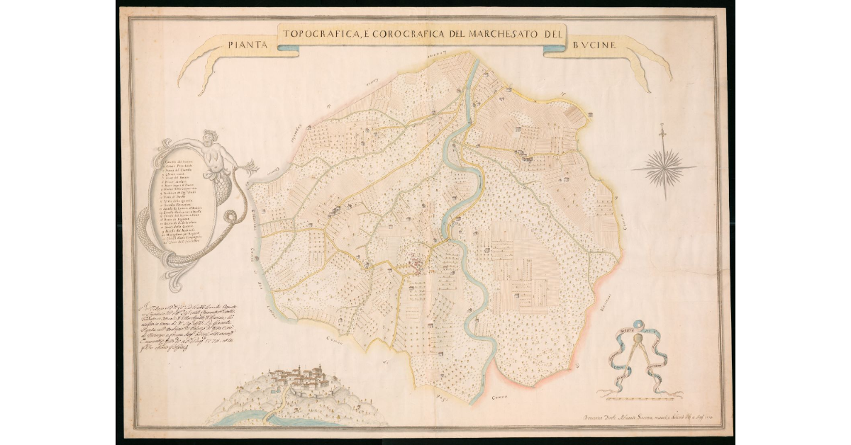 Pianta topografica e corografica del Marchesato del Bucine
