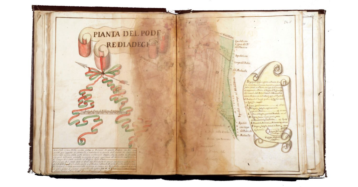 Pianta del podere di Adegia