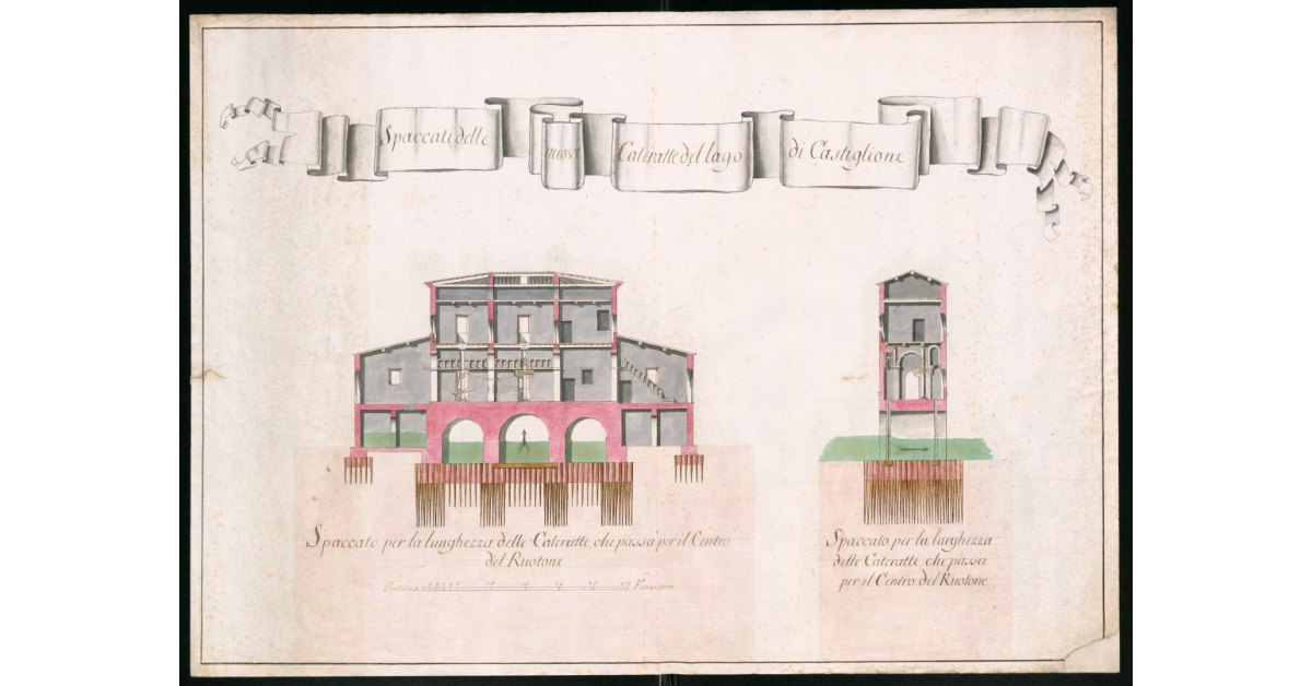 Spaccati delle nuove Cateratte del Lago di Castiglione