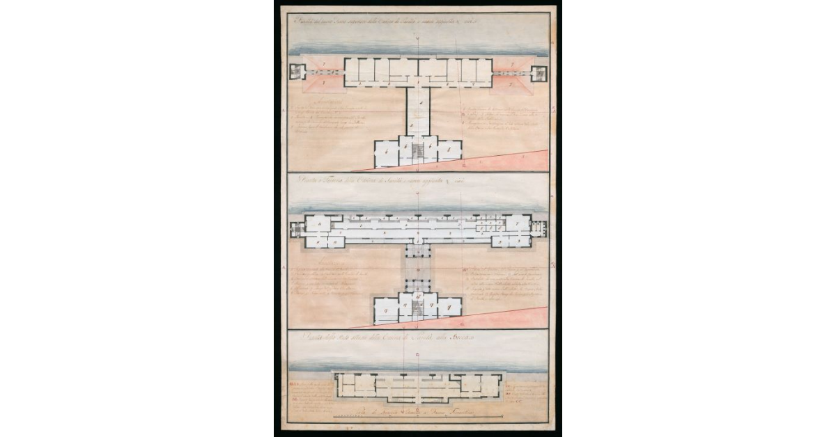 [Pianta di due piani della] Casina della Sanità, e nuova aggiunta