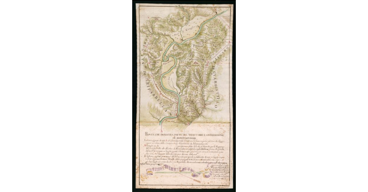 Pianta che dimostra parte del territorio e giurisdizione di Montescudaio