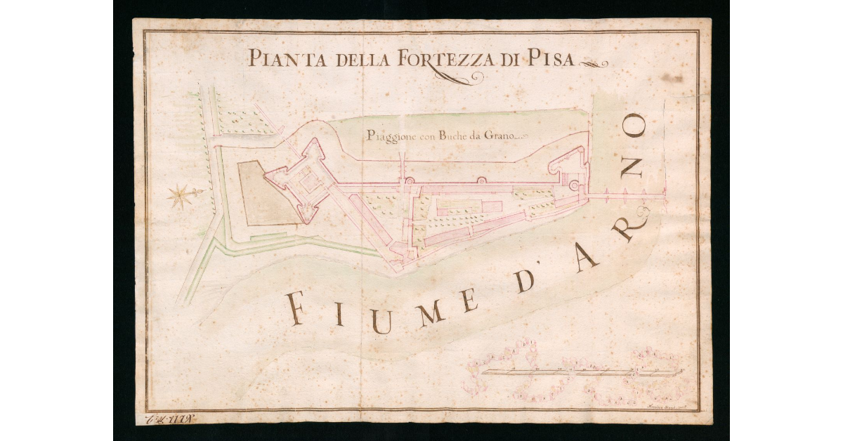 Pianta della Fortezza di Pisa