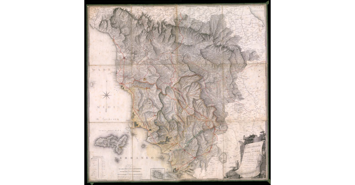 Carta militare del Regno d'Etruria e del Principato di Lucca fatta per ordine di S. E. il Ministro della Guerra del Regno d'Italia