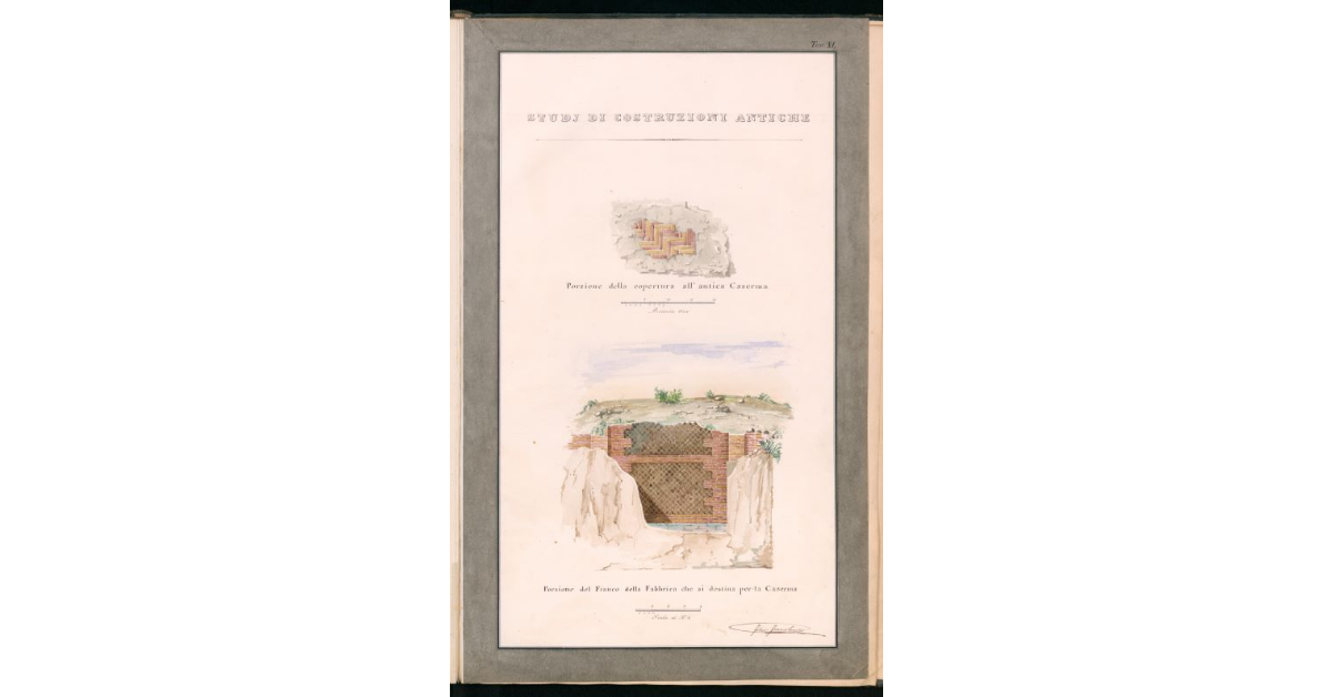 Tav.XI - Studj di costruzioni antiche