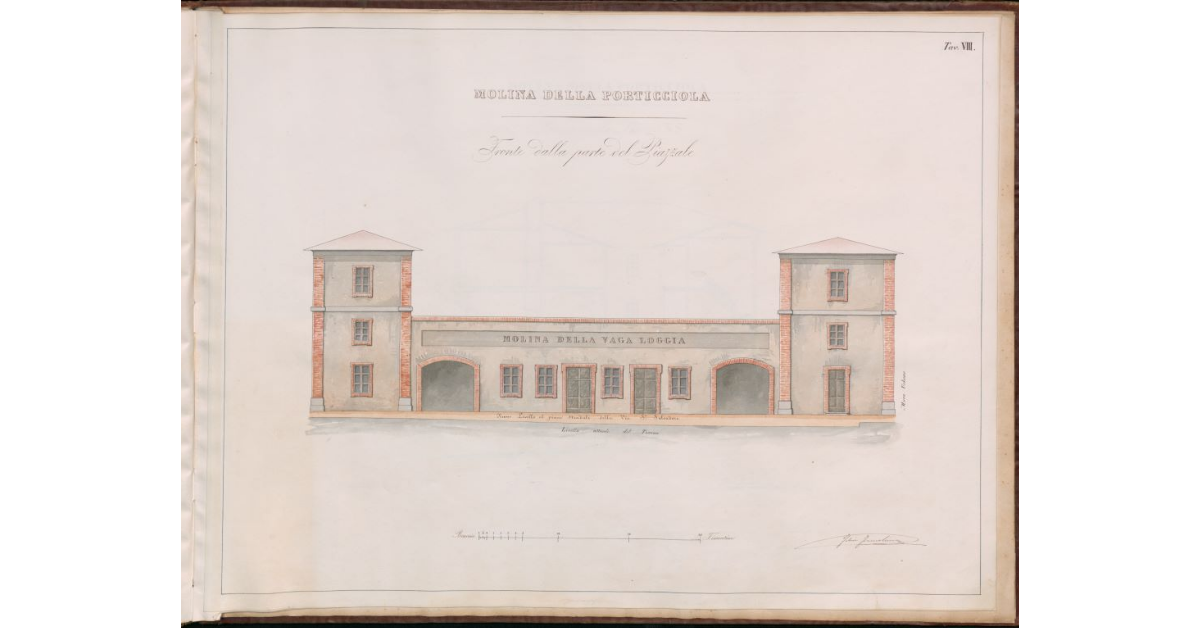 Tav.VIII - Molina della Porticciola. Fronte dalla parte del Piazzale