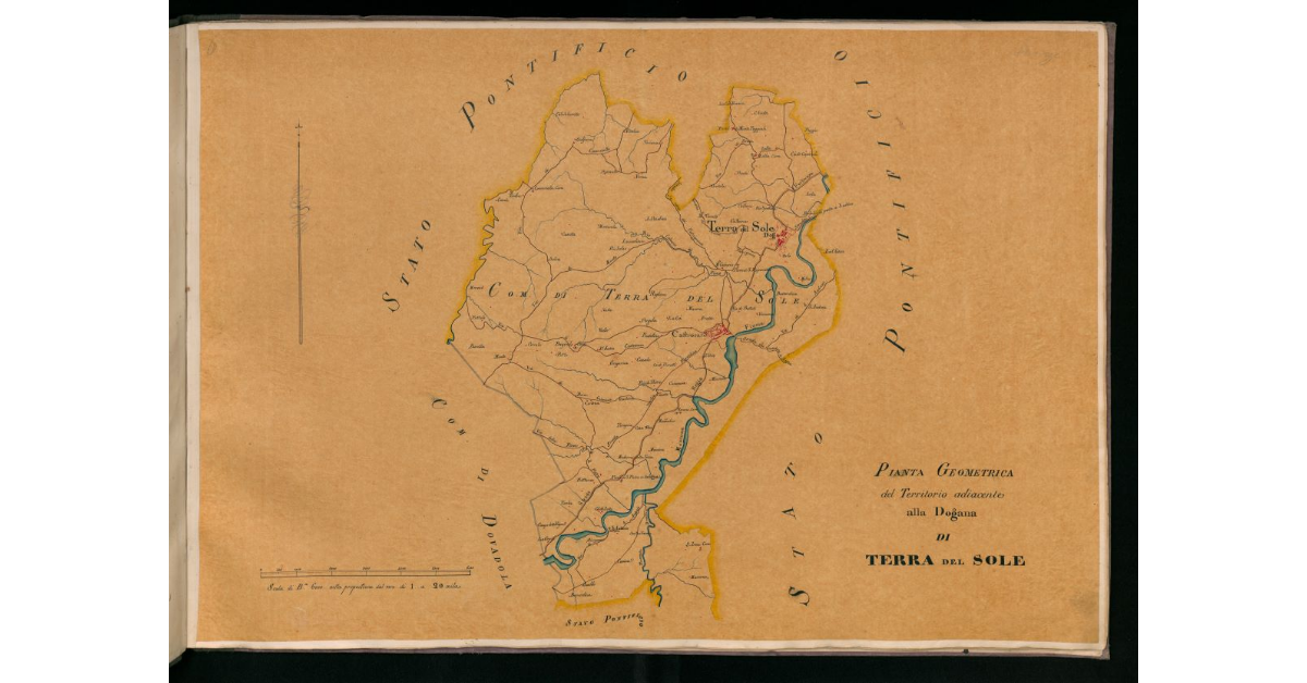 Pianta geometrica del territorio adiacente alla dogana di Terra del Sole