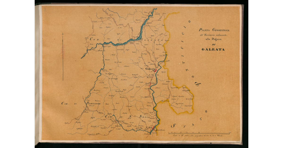 Pianta geometrica del territorio adiacente alla dogana di Galeata