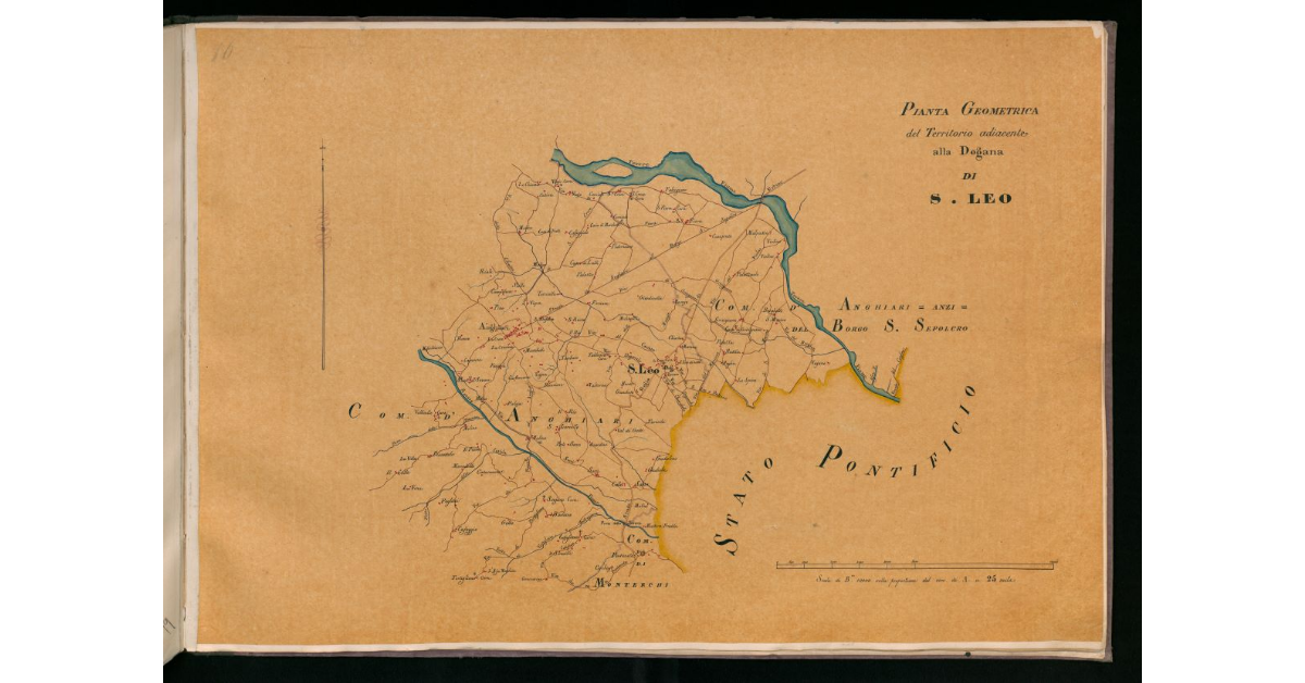 Pianta geometrica del territorio adiacente alla dogana di S. Leo