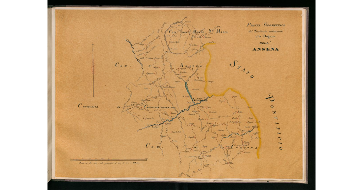Pianta geometrica del territorio adiacente alla dogana dell' Ansena