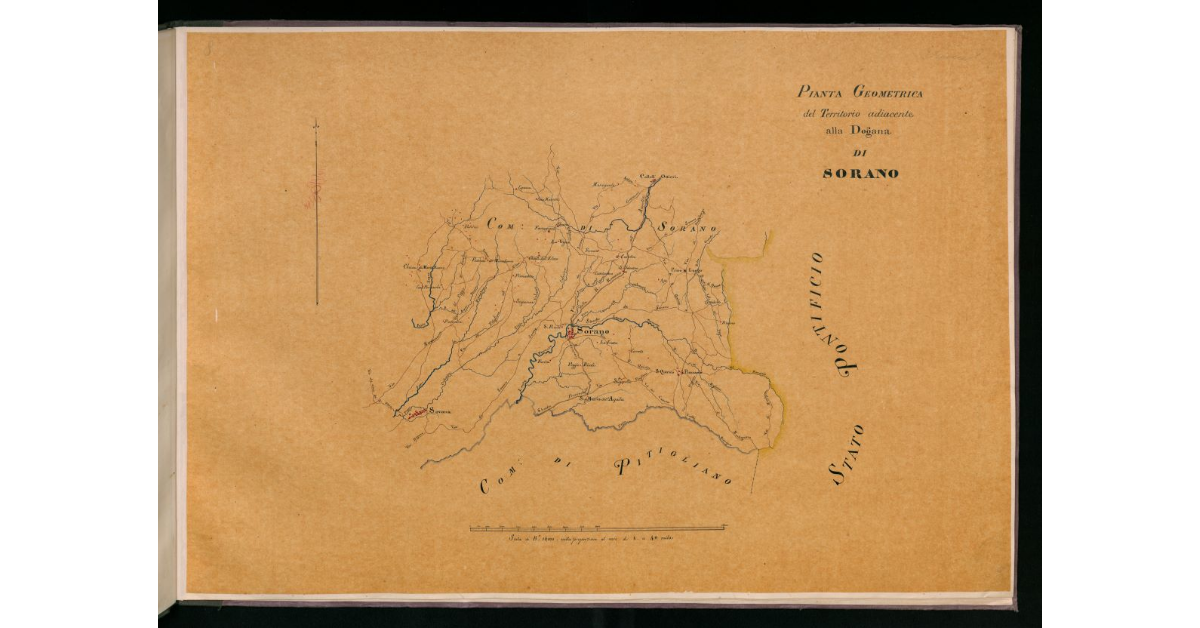 Pianta geometrica del territorio adiacente alla dogana di Sorano