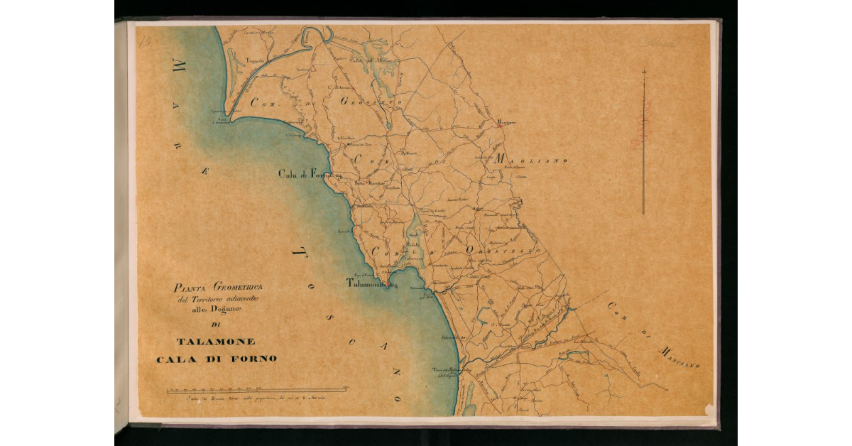Pianta geometrica del territorio adiacente alle dogane di Talamone, Cala di Forno