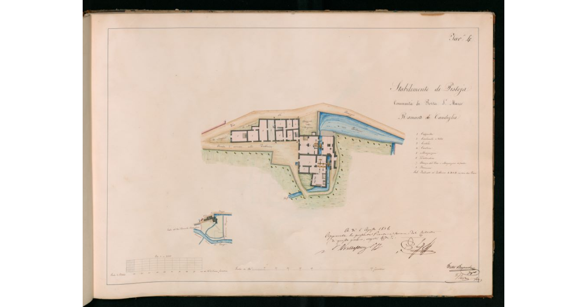 Tav.4 - Stabilimento di Pistoia. Comunità di Porta S.Marco. Ramiera di Candeglia
