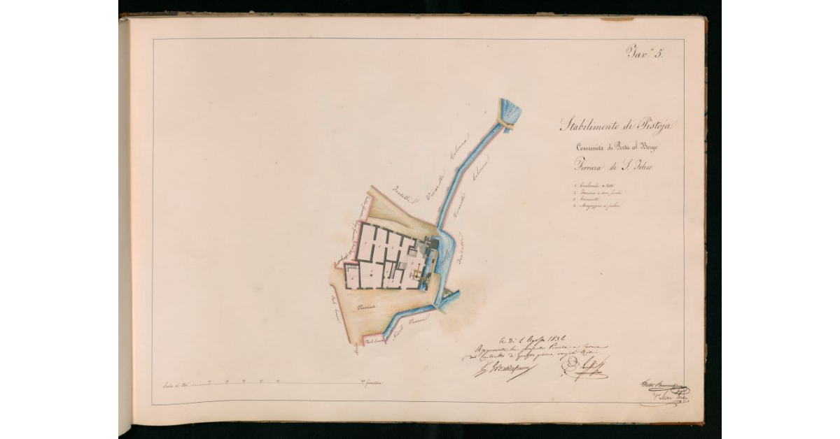 Tav.5 - Stabilimento di Pistoia. Comunità di Porta al Borgo. Ferriera di S.Felice