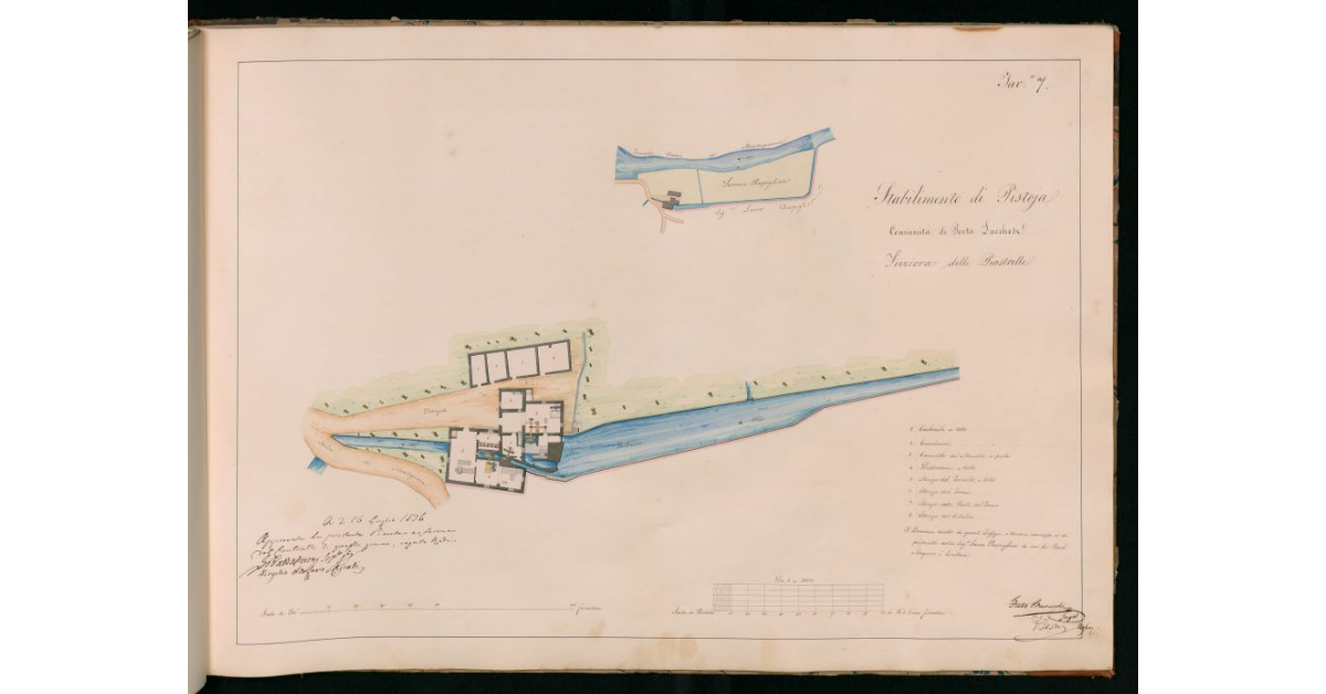 Tav.7 - Stabilimento di Pistoia. Comunità di Porta Lucchese. Ferriera delle Piastrelle