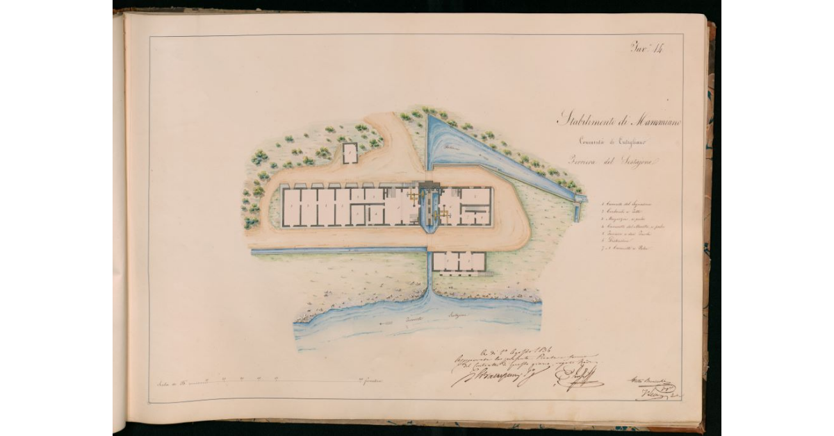Tav.14 - Stabilimento di Mammiano. Comunità di Cutigliano. Ferriera del Sestaione